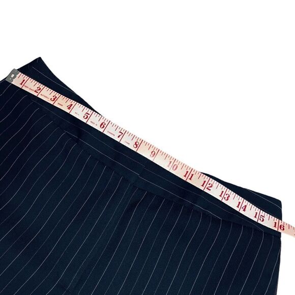 90s Rafaella Pinstripe Wide Leg, High Waist Dress Pants Trousers - Picture 12 of 13